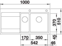 521662-Blanco Divon Paslanmaz Çelik Eviye - II 6 S - IF Sol Damlalıklı