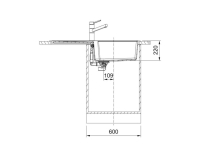 114.0688.450-Franke Fragranit Evye Urban UBG 611-100 Bianco Tekgözlü