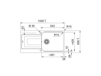 114.0688.451-Franke Fragranit Evye Urban UBG 611-100 Sahara Tekgözlü